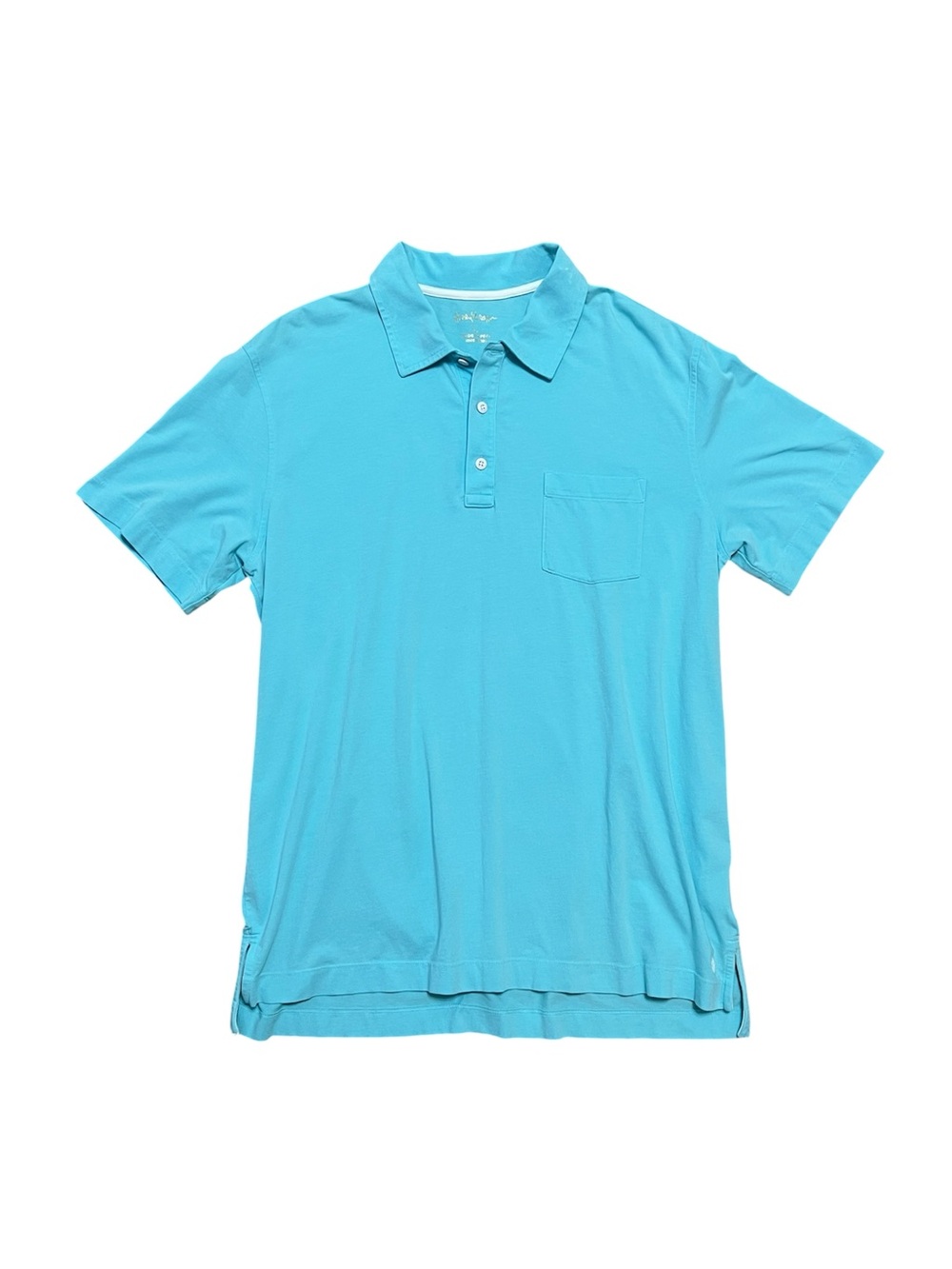 MEN’S LILLY PULITZER AQUA PIMA COTTON POLO LIKE NEW SIZE LARGE super soft preppy